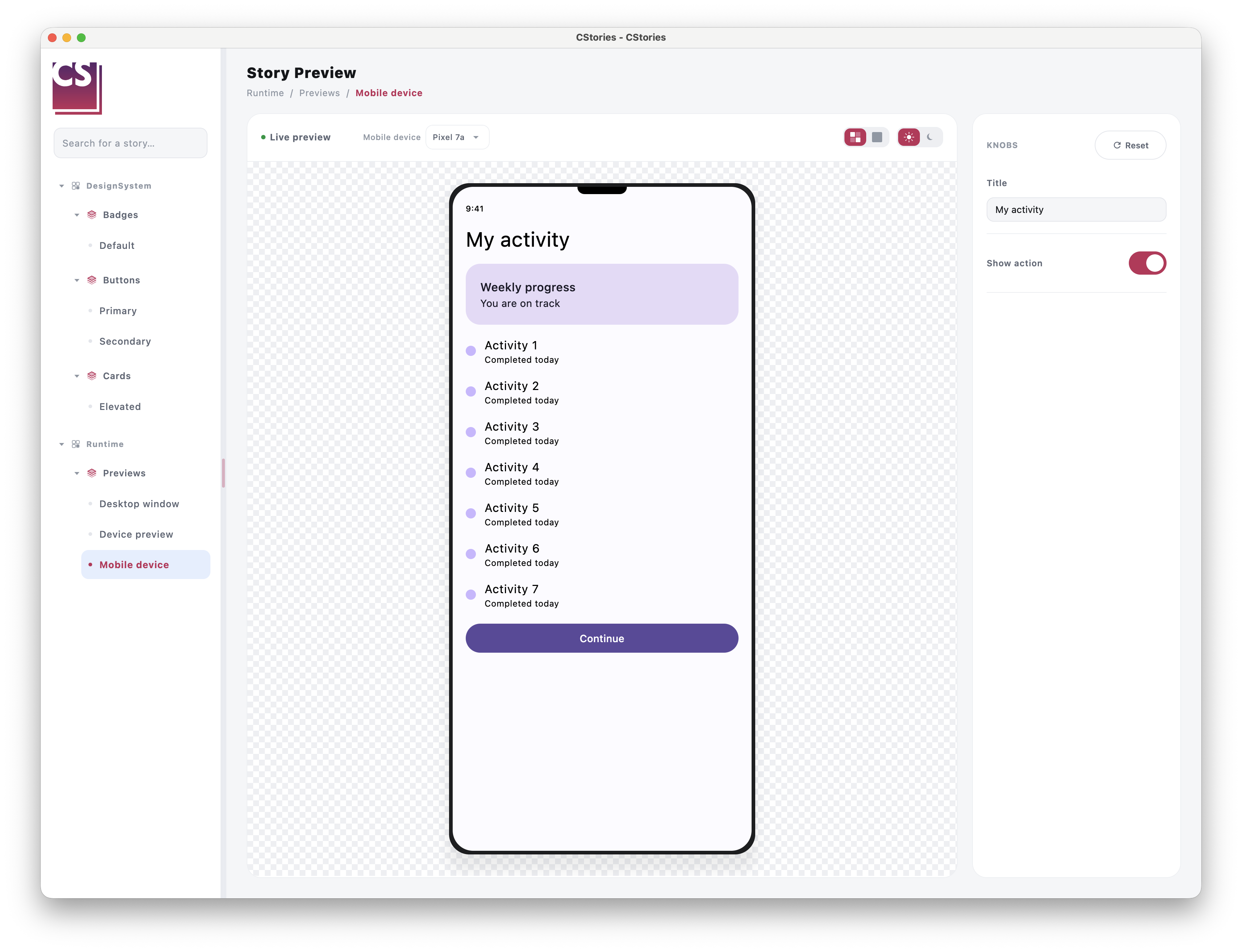 Preview mobile